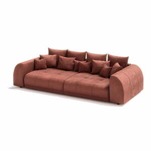 Téglavörös kordbársony kanapé 310 cm Vanessa – Ropez kép