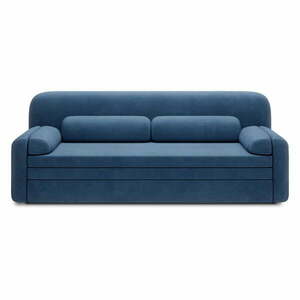 Kék kordbársony kinyitható-tárolóhelyes kanapé 236 cm Elioss – ELTAP kép
