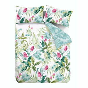 Zöld-kék kétszemélyes ágyneműhuzat 200x200 cm Aruba Tropical Floral – Catherine Lansfield kép