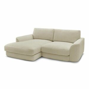 Bézs buklé sarokkanapé (bal oldali-heverő résszel) Leonore – Bobochic Paris kép
