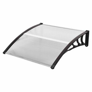 Műanyag előtető több méretben és színben-120x90 cm-fekete kép