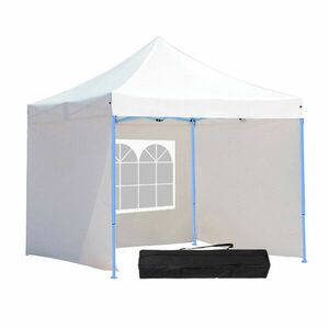 Összecsukható kerti pavilon több típusban-2, 9x2, 9 méteres-fehér-pavilon+oldalfal+hordtáska kép