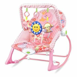 Rezgő, zenélő pihenőszék 18kg-ig, rózsaszín kép