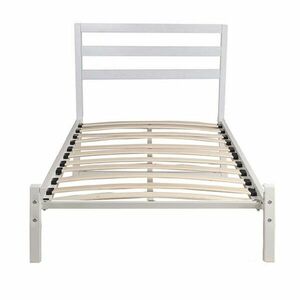 Bella fém ágykeret ajándék ágyráccsal, több méretben és színben-Fehér 90x200 cm-es-fehér kép