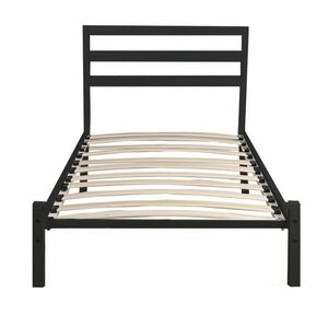 Bella fém ágykeret ajándék ágyráccsal, több méretben és színben-Fekete 90x200 cm-es-fekete kép