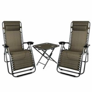 2 db zéró gravitáció kerti szék asztallal kép