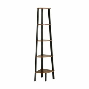 Sarokpolc, fekete 37.2x37.2x159cm kép