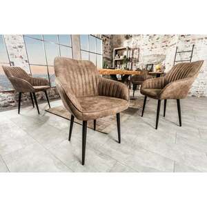 TURIN taupe szürke karfás szék kép