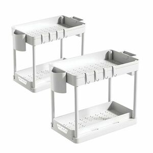 Konyhai rendszerező állvány, 2db, fehér kép