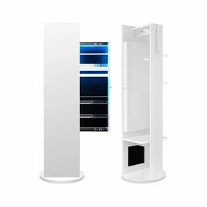 Körbeforgatható ékszerszekrény teljes alakos tükörrel és kabát tartóval kép