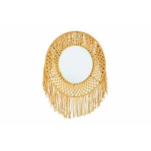 PERUVIAN sárga keretes tükör 50cm átmérő kép