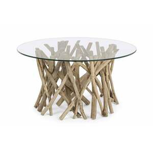 SAMIRA dohányzóasztal üveggel 80cm átmérő kép