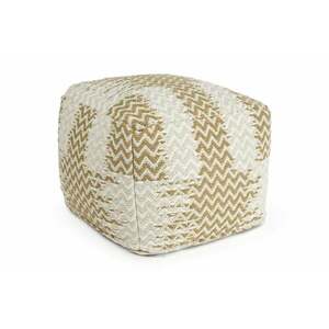 TIMBUCTU fehér és bézs puff 45x45 kép