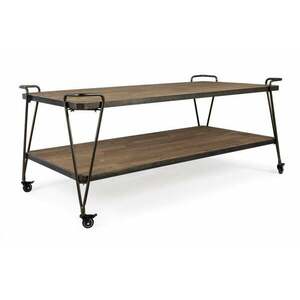 EXHIBITOR 2 szintes kiállító asztal kerekekkel kép