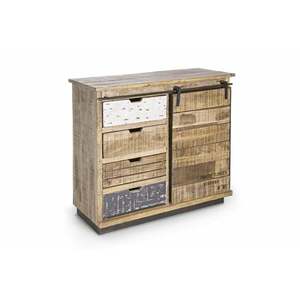 TUDOR tálalószekrény 1 ajtóval és 4 fiókkal kép