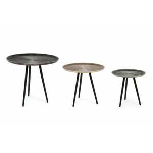 TAHIR 3 részes kerek dohányzóasztal V2 kép