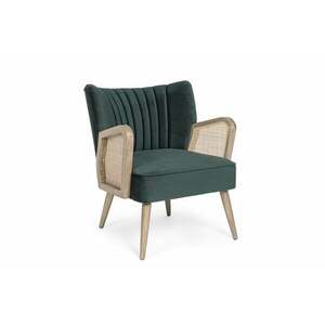 VIRNA zöld bársony fotel kép