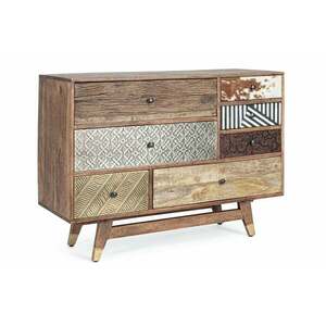 DHAVAL barna mangófa tálalószekrény kép