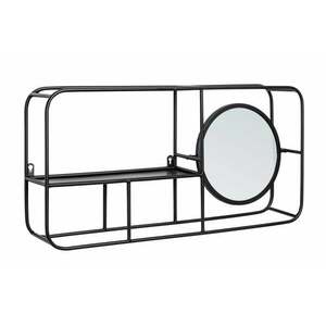 NUCLEOS II fekete acél tükör polccal kép