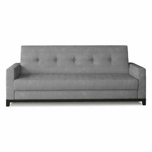 Világosszürke bársony kinyitható-tárolóhelyes kanapé 216 cm Selene – ELTAP kép