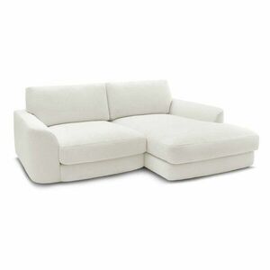 Fehér buklé sarokkanapé (jobb oldali-heverő résszel) Leonore – Bobochic Paris kép