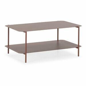 Terrakotta színű fém dohányzóasztal 58x90 cm Beatrix – MOME kép