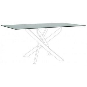 GEORGE szürke üveg asztallap 160cm kép