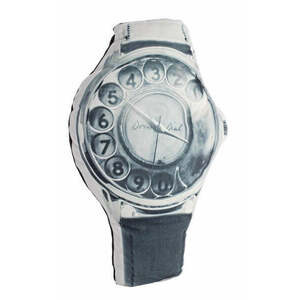 CLOCK fekete 100% poliester párna kép