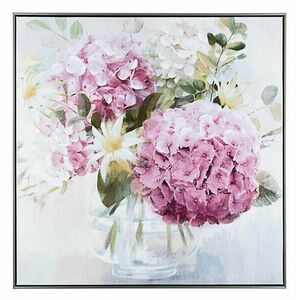 CROWN III rózsaszín vászon festmény kép