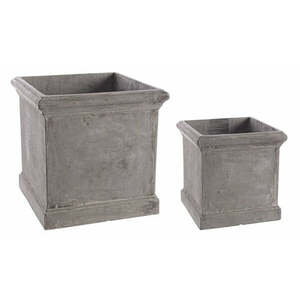 GREY szürke 2 darabos szögletes virágcserép szett kép