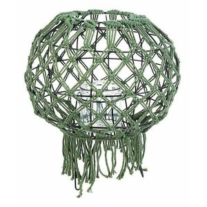MACRAME zöld lámpás kép