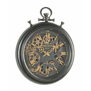 ENGRENAGE II szürke acél falióra kép