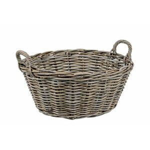 NARRA ovális szürke kubu rattan kosár kép