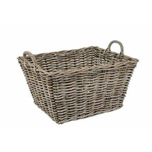 NARRA II szögletes szürke kubu rattan kosár kép