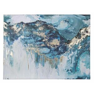 VILLAGE II kék vászon festmény kép