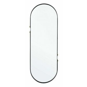 ZEINA II fekete acél tükör kép