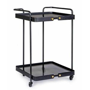 ZEINA II fekete acél tálalókocsi kép