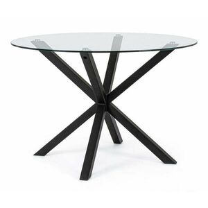 MAY fekete fém étkezőasztal 114cm kép