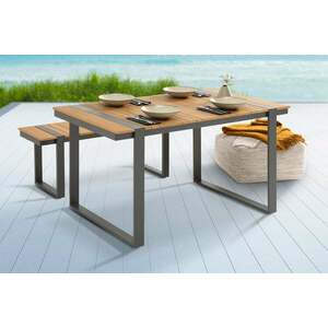 TAMPA barna műanyag étkezőasztal 123cm kép