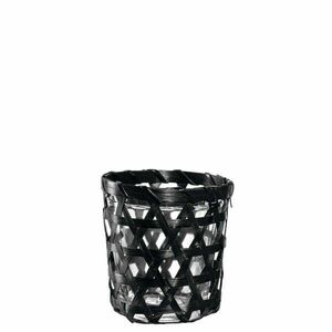 LEONARDO GARDA fonott mécsestartó 9cm, fekete kép