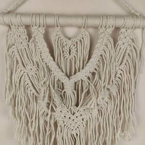 BOHO EMPAT bézs makramé fali dekoráció kép