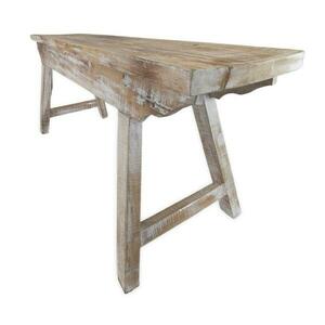 KEROBOKAN fehér fa ülőpad kép