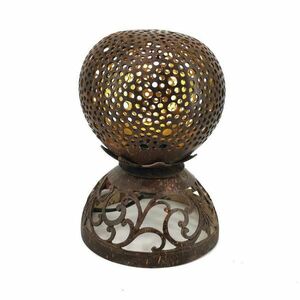 RUMAH barna faragott kókusz asztali lámpa kép