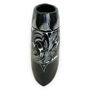 YEH LEH II fekete kerámia váza kép