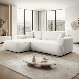 GARY boucle fehér balos sarokkanapé kép