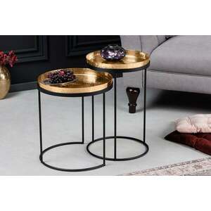 ELEMENTS arany 2 részes alumínium dohányzóasztal kép