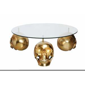 SKULL arany alumínium dohányzóasztal 90cm kép
