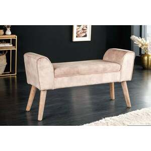 SCARLETT bézs bársony ülőpad 90cm kép