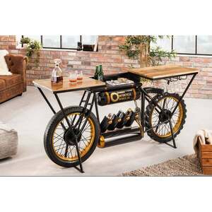 MOTORCYCLE barna mangófa konzol asztal 185cm kép