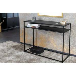 DURA STEEL fekete acél konzolasztal 100cm kép